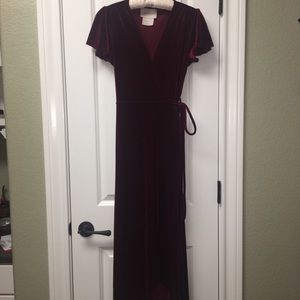 bhldn thrive velvet dress